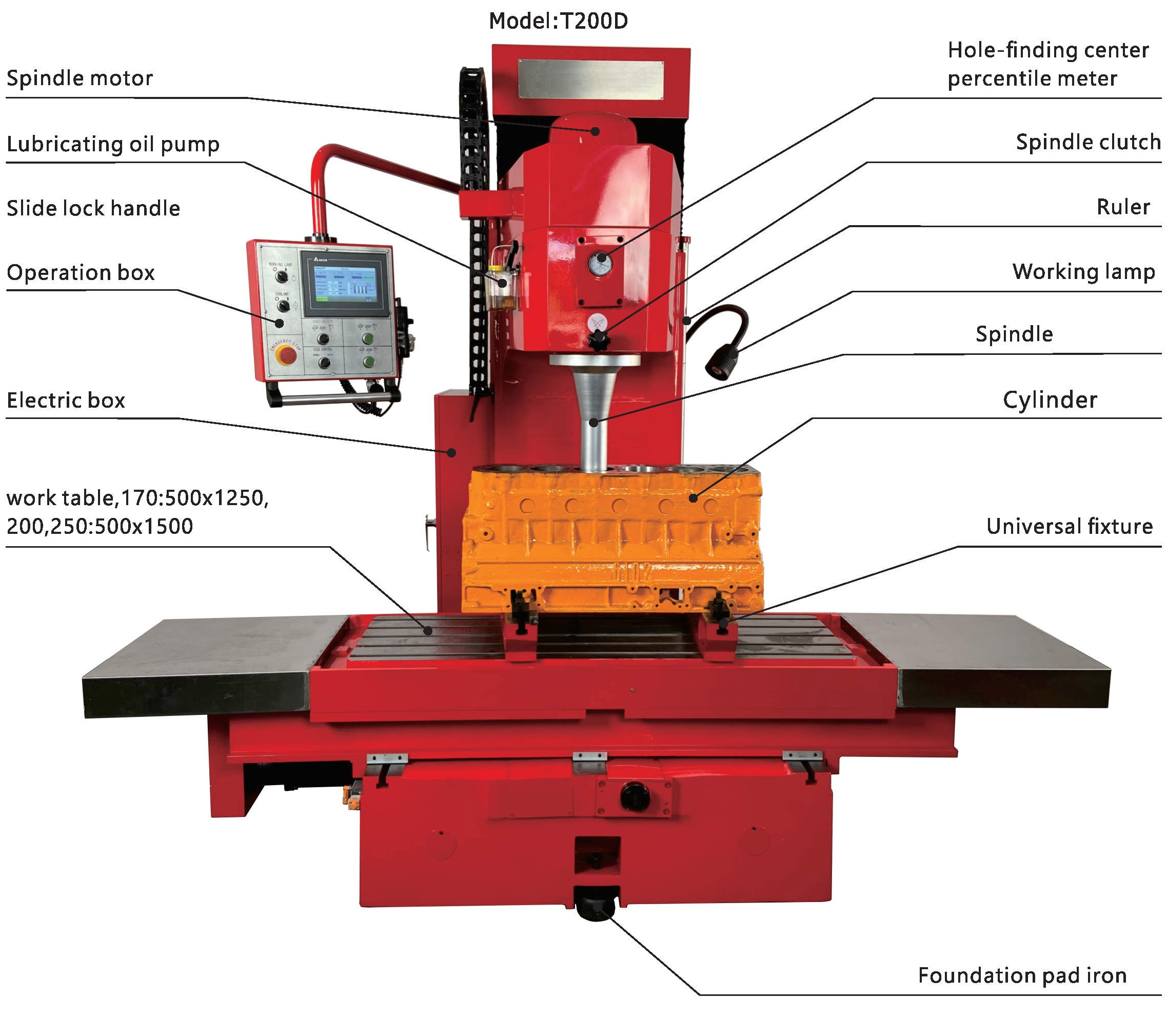 CYLINDER BORING MACHINE T200D